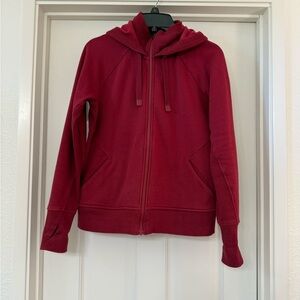 Athleta Zip-Up Hoodie. Red. M.